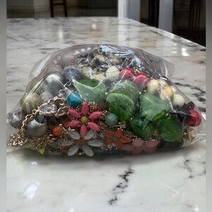5lbs of mystery necklace lot for Craft Or Repair